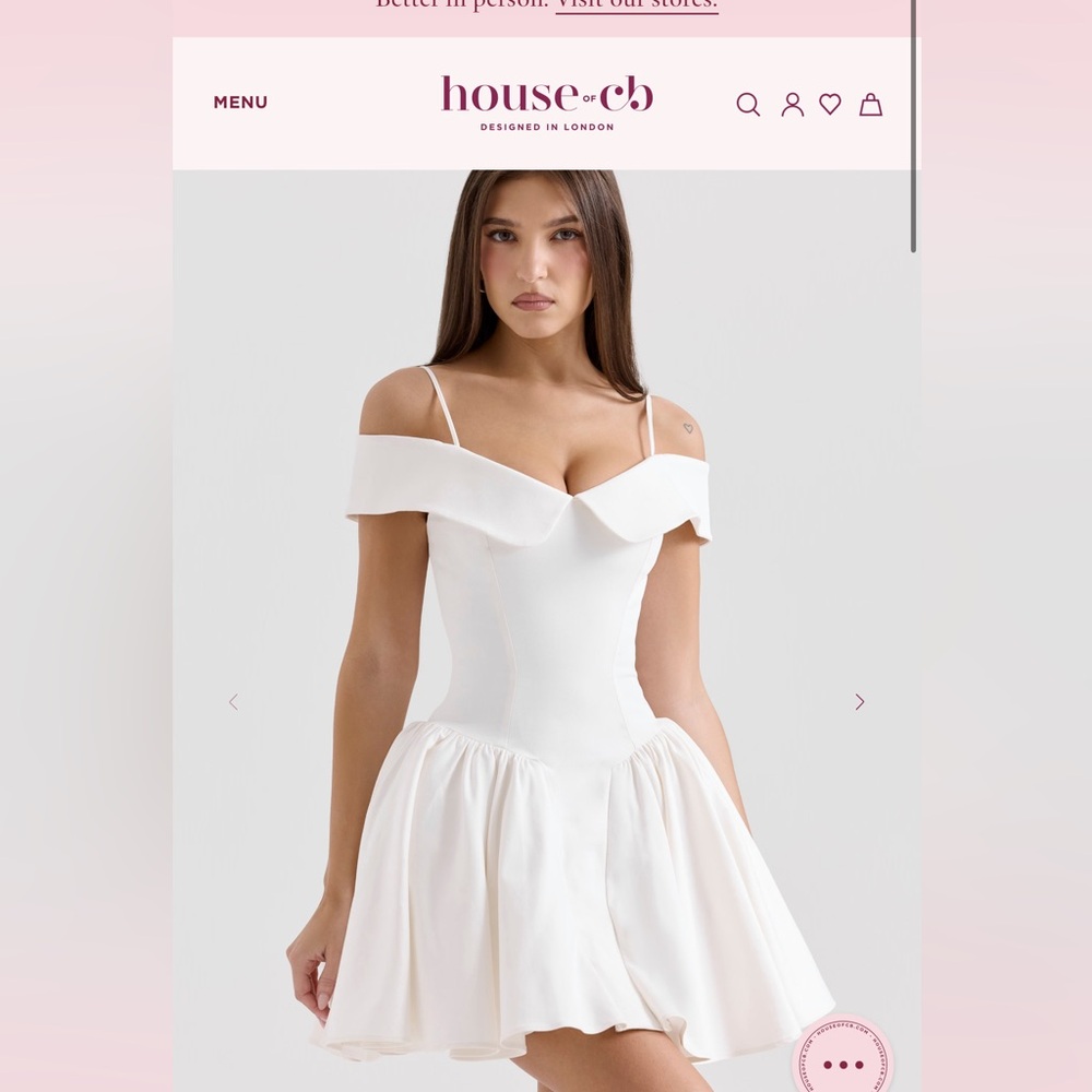 House of CB white dress
